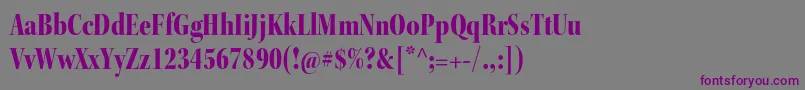 KeplerstdBlackcndisp-fontti – violetit fontit harmaalla taustalla
