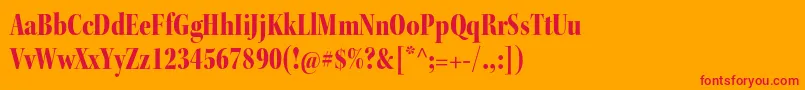 KeplerstdBlackcndisp Font – Red Fonts on Orange Background