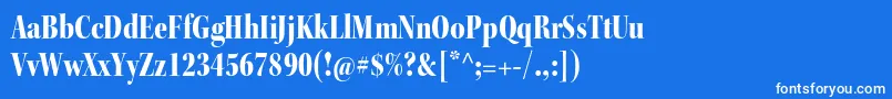 KeplerstdBlackcndisp-fontti – valkoiset fontit sinisellä taustalla