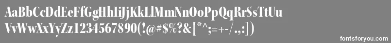 フォントKeplerstdBlackcndisp – 灰色の背景に白い文字