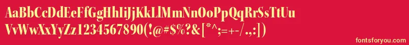 KeplerstdBlackcndisp Font – Yellow Fonts on Red Background