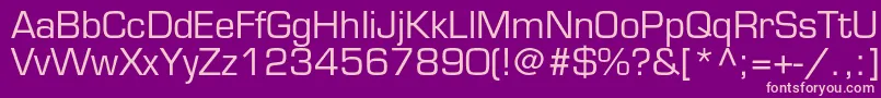 Eurostileltstd Font – Pink Fonts on Purple Background