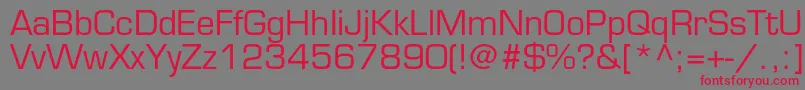 Eurostileltstd Font – Red Fonts on Gray Background