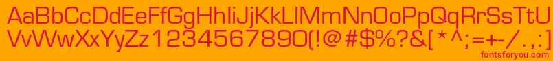 Eurostileltstd Font – Red Fonts on Orange Background
