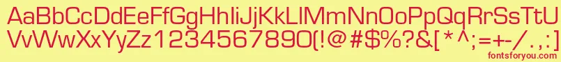 Eurostileltstd Font – Red Fonts on Yellow Background