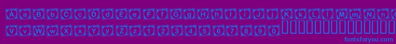 KrRachelsChalkboard Font – Blue Fonts on Purple Background