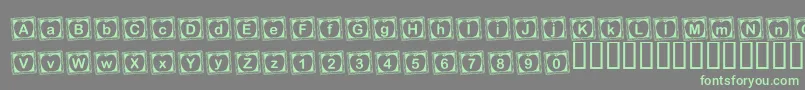KrRachelsChalkboard Font – Green Fonts on Gray Background