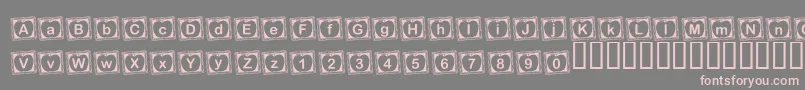Fonte KrRachelsChalkboard – fontes rosa em um fundo cinza