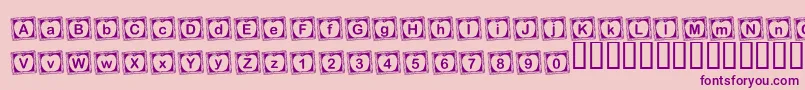 KrRachelsChalkboard-Schriftart – Violette Schriften auf rosa Hintergrund