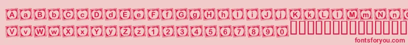 KrRachelsChalkboard Font – Red Fonts on Pink Background