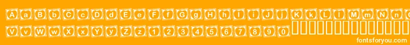 Шрифт KrRachelsChalkboard – белые шрифты на оранжевом фоне