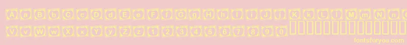 KrRachelsChalkboard Font – Yellow Fonts on Pink Background