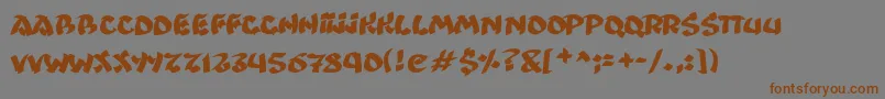 Шрифт Ninjastrike – коричневые шрифты на сером фоне