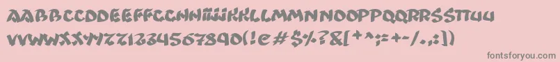 fuente Ninjastrike – Fuentes Grises Sobre Fondo Rosa