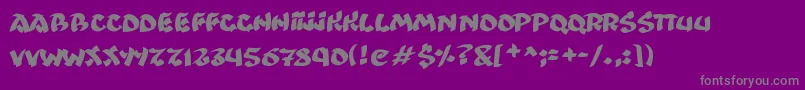 fuente Ninjastrike – Fuentes Grises Sobre Fondo Morado