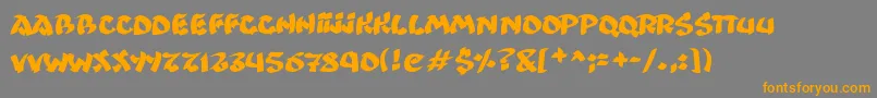 Ninjastrike-Schriftart – Orangefarbene Schriften auf grauem Hintergrund