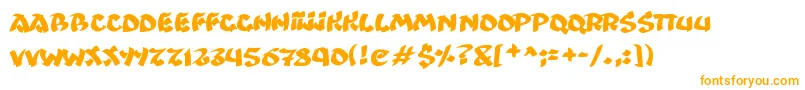 Ninjastrike-Schriftart – Orangefarbene Schriften