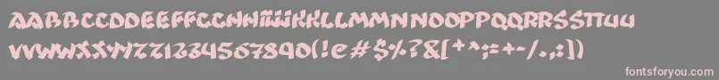 Ninjastrike Font – Pink Fonts on Gray Background
