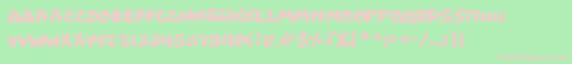 Ninjastrike Font – Pink Fonts on Green Background