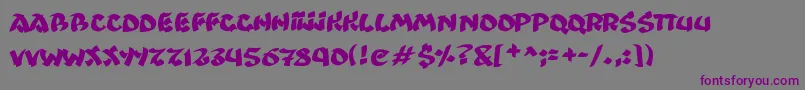 Ninjastrike Font – Purple Fonts on Gray Background