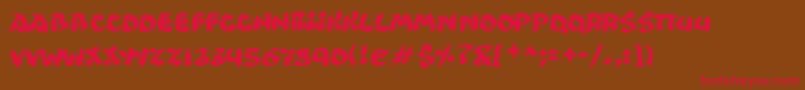 Ninjastrike Font – Red Fonts on Brown Background