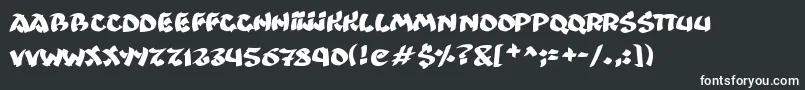 Ninjastrike Font – White Fonts on Black Background