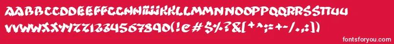 Ninjastrike Font – White Fonts on Red Background