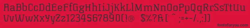 KorneuburgSlabLight Font – Black Fonts on Red Background