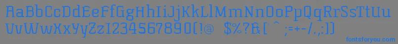 KorneuburgSlabLight Font – Blue Fonts on Gray Background