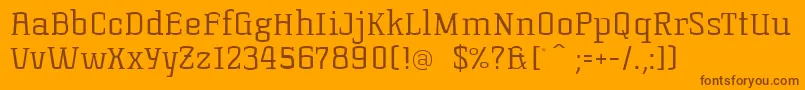 KorneuburgSlabLight Font – Brown Fonts on Orange Background