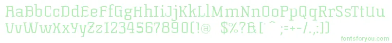 KorneuburgSlabLight Font – Green Fonts on White Background