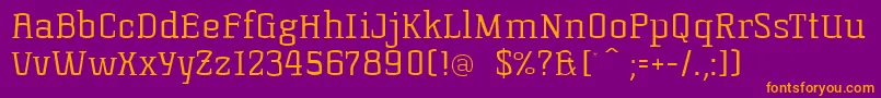 KorneuburgSlabLight Font – Orange Fonts on Purple Background