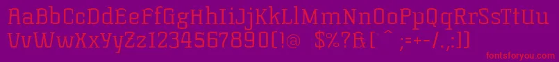 KorneuburgSlabLight Font – Red Fonts on Purple Background