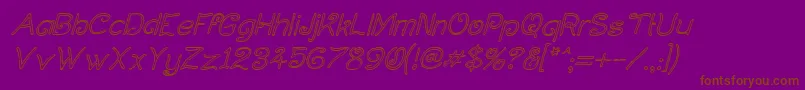 Curlholi Font – Brown Fonts on Purple Background