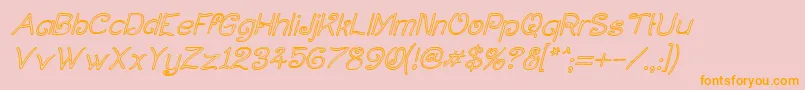 Curlholi Font – Orange Fonts on Pink Background