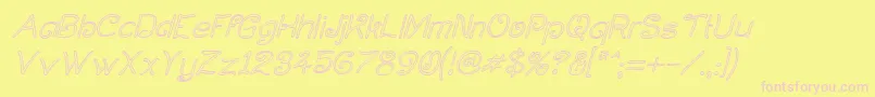 Curlholi Font – Pink Fonts on Yellow Background