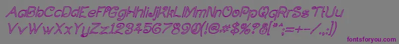Curlholi Font – Purple Fonts on Gray Background