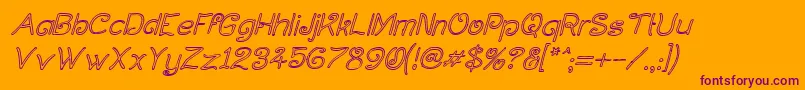 Curlholi Font – Purple Fonts on Orange Background