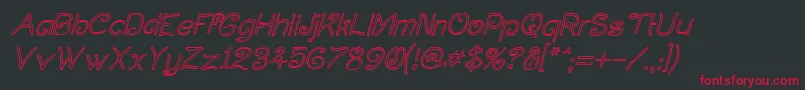 Curlholi Font – Red Fonts on Black Background