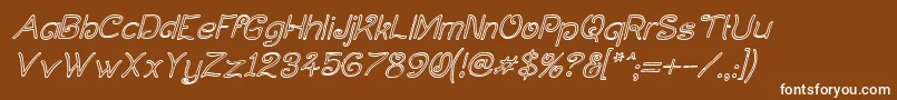 Curlholi Font – White Fonts on Brown Background