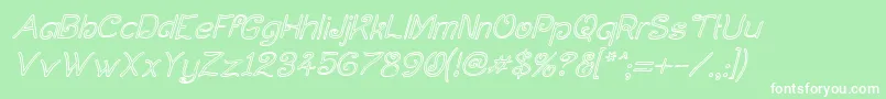 Curlholi Font – White Fonts on Green Background