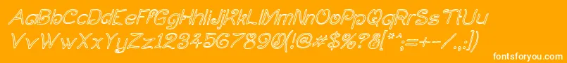 Curlholi Font – White Fonts on Orange Background