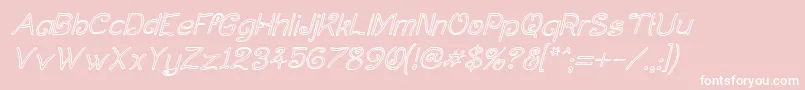 Curlholi Font – White Fonts on Pink Background