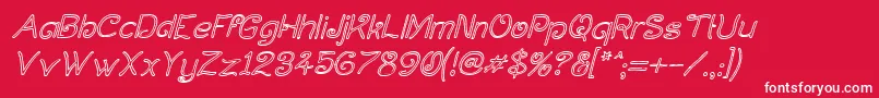 Curlholi Font – White Fonts on Red Background