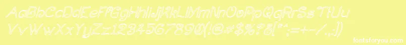 Curlholi Font – White Fonts on Yellow Background