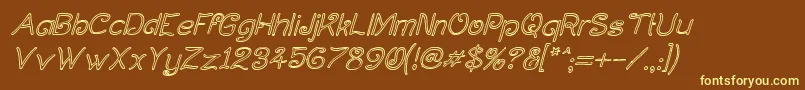 Curlholi Font – Yellow Fonts on Brown Background