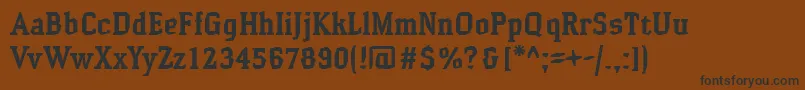 HammerheadBold Font – Black Fonts on Brown Background