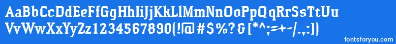 HammerheadBold Font – White Fonts on Blue Background