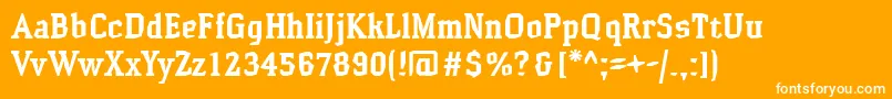 HammerheadBold-Schriftart – Weiße Schriften auf orangefarbenem Hintergrund
