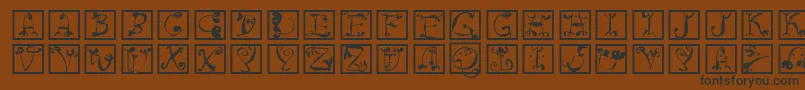 Circusboldsquares Font – Black Fonts on Brown Background